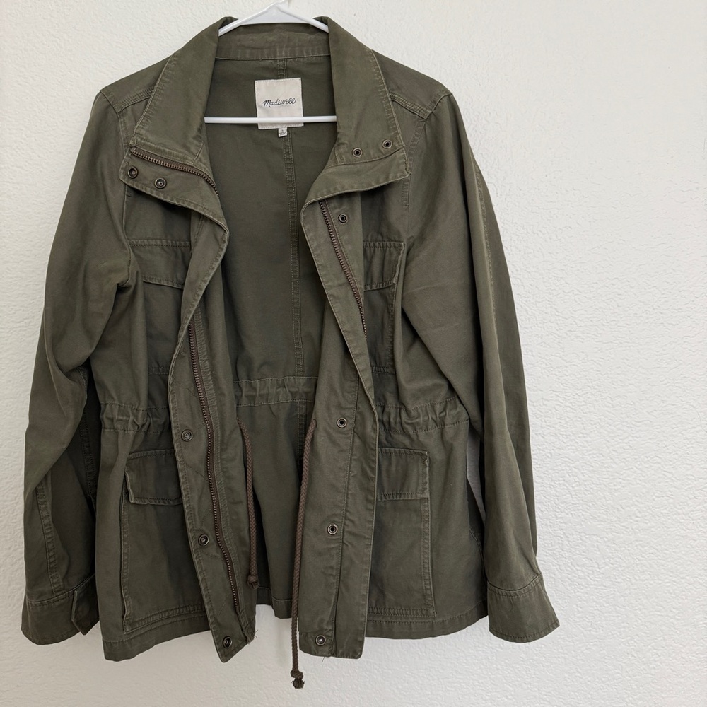 Madewell army green military style cotton jacket